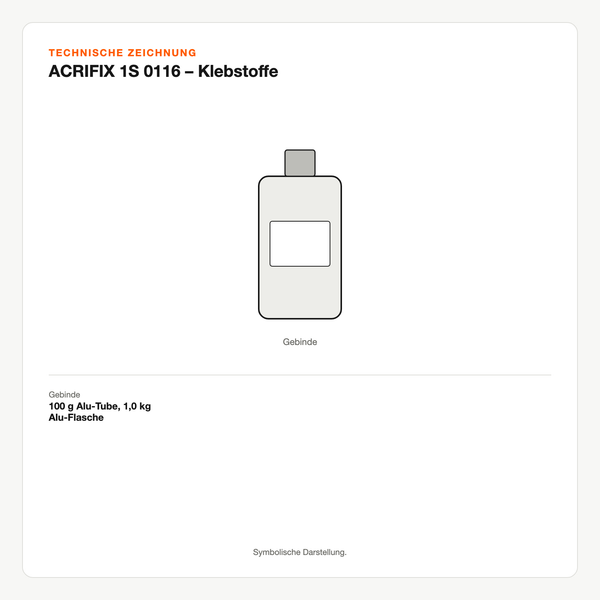Technische Zeichnung: ACRIFIX® 1S 0116 – Klebstoffe
