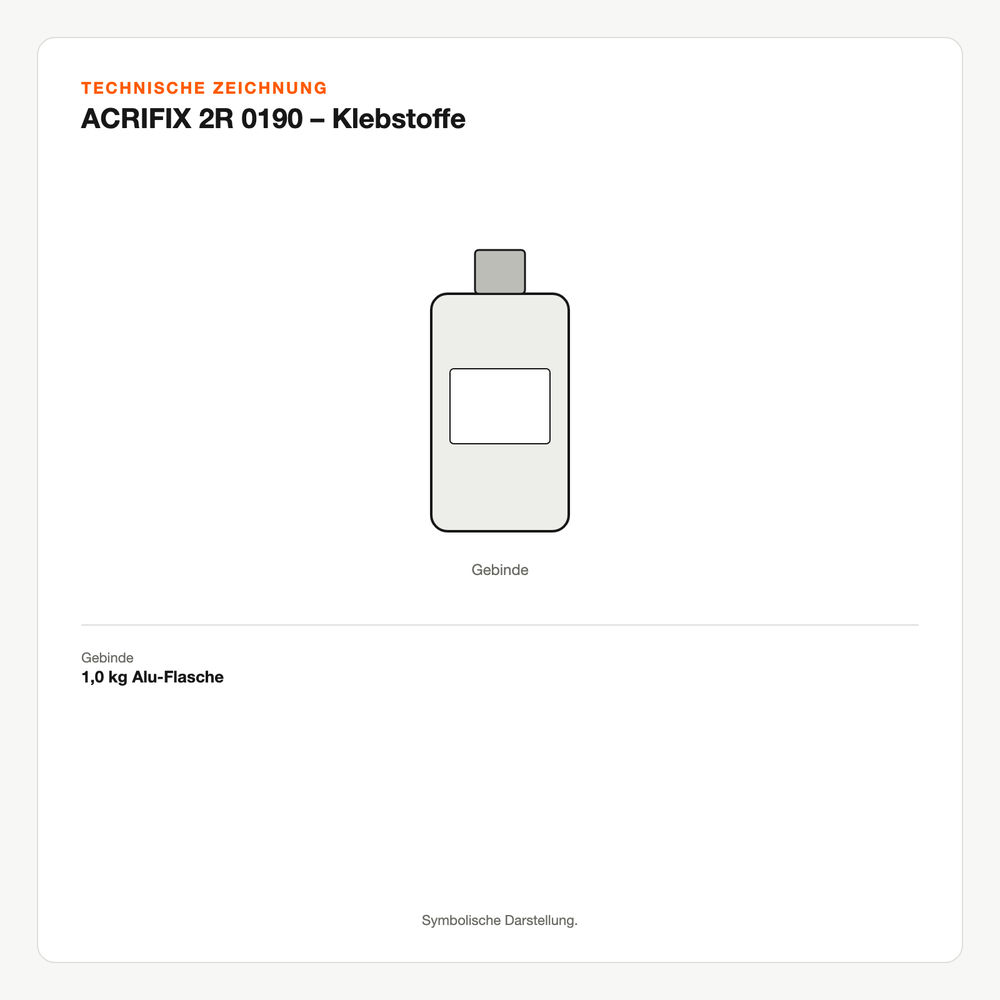 Technische Zeichnung: ACRIFIX® 2R 0190 – Klebstoffe