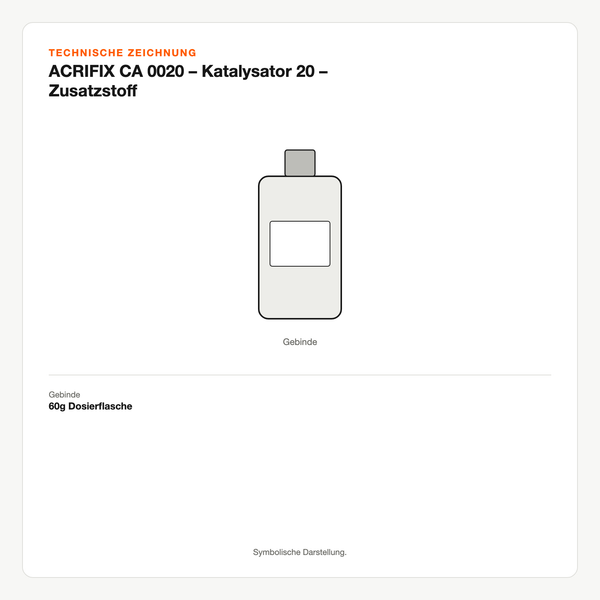 Technische Zeichnung: ACRIFIX® CA 0020 – Katalysator 20 – Zusatzstoff