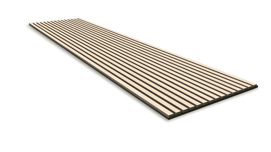 Akustikpaneel Eiche natur – furnierte MDF-Lamellen, 240 × 60 cm, 22 mm
