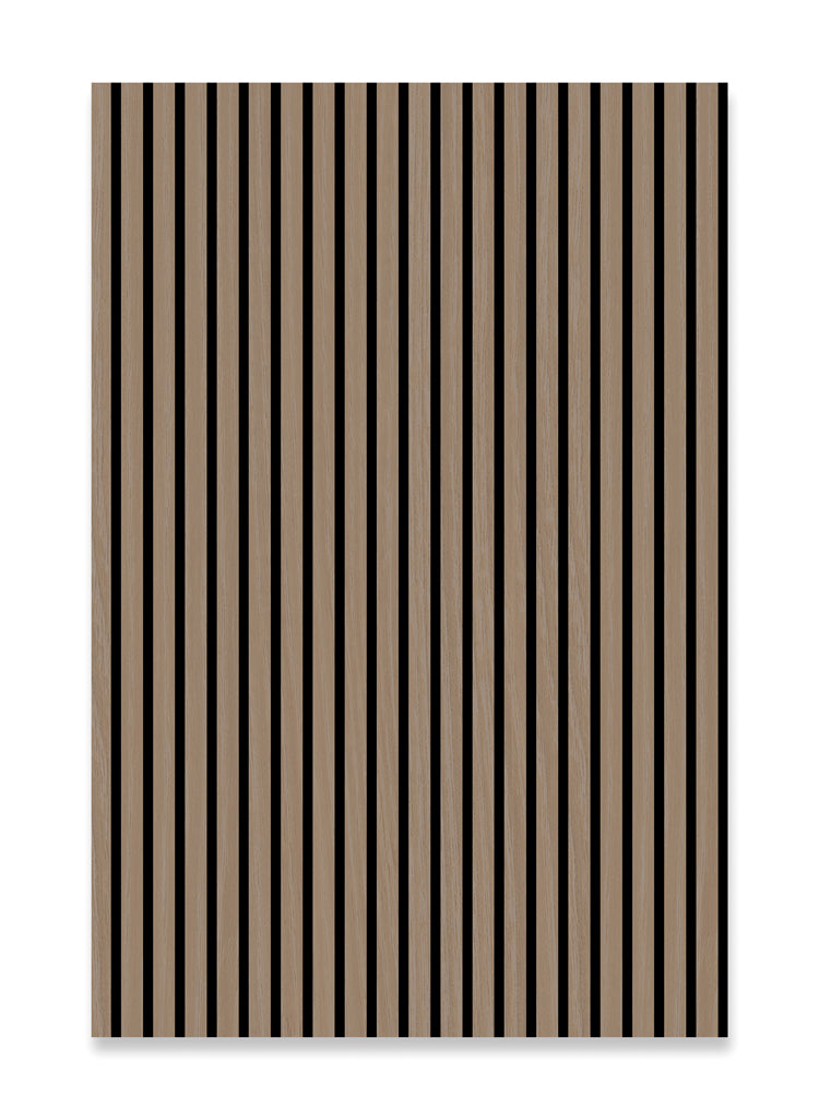 Akustikpaneel Nussbaum – furnierte MDF-Lamellen, 120,6 × 80 cm, 22 mm