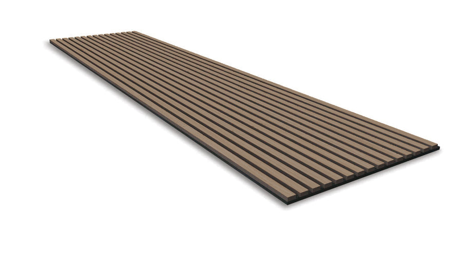 Akustikpaneel Nussbaum – furnierte MDF-Lamellen, 240 × 60 cm, 22 mm