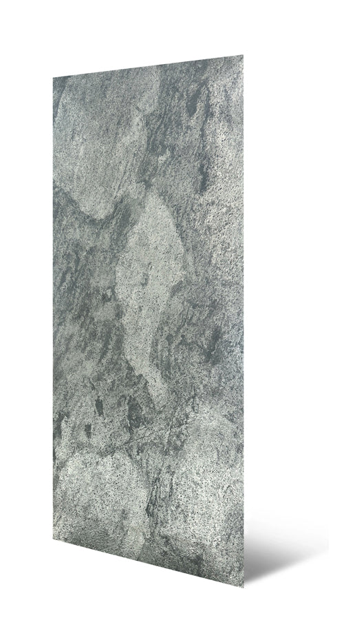 Echtstein-Wandpaneel Glimmerschiefer Silber – 122 × 61 cm