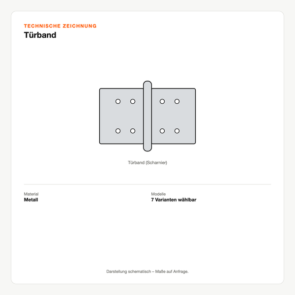 Technische Zeichnung: Türband