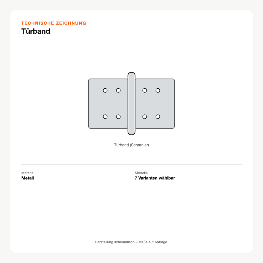 Technische Zeichnung: Türband