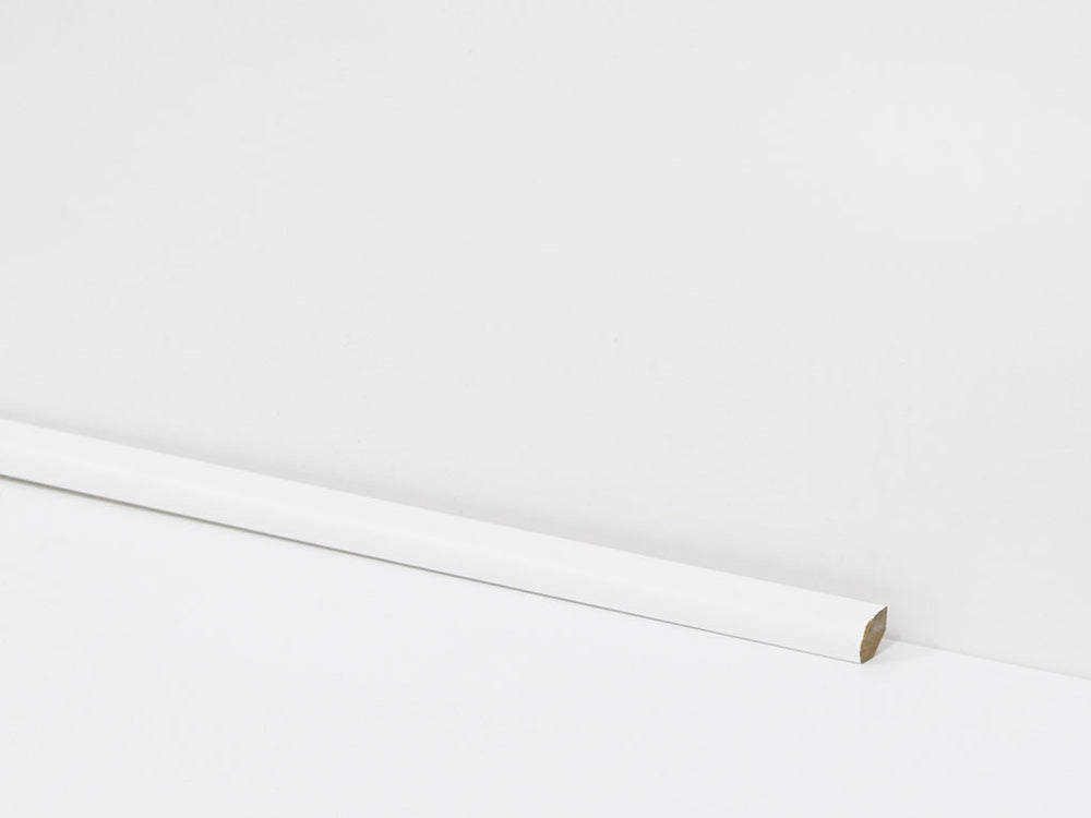 Viertelstab weiß – 17 × 17 mm, 2,5 m
