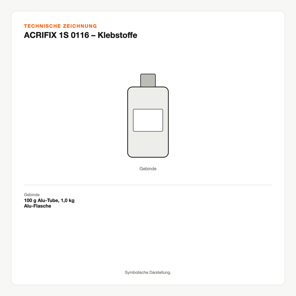 Technische Zeichnung: ACRIFIX® 1S 0116 – Klebstoffe