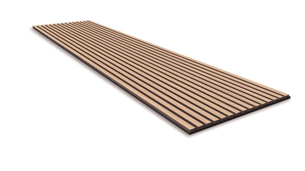 Akustikpaneel Eiche klassisch – furnierte MDF-Lamellen, 240 × 60 cm, 22 mm