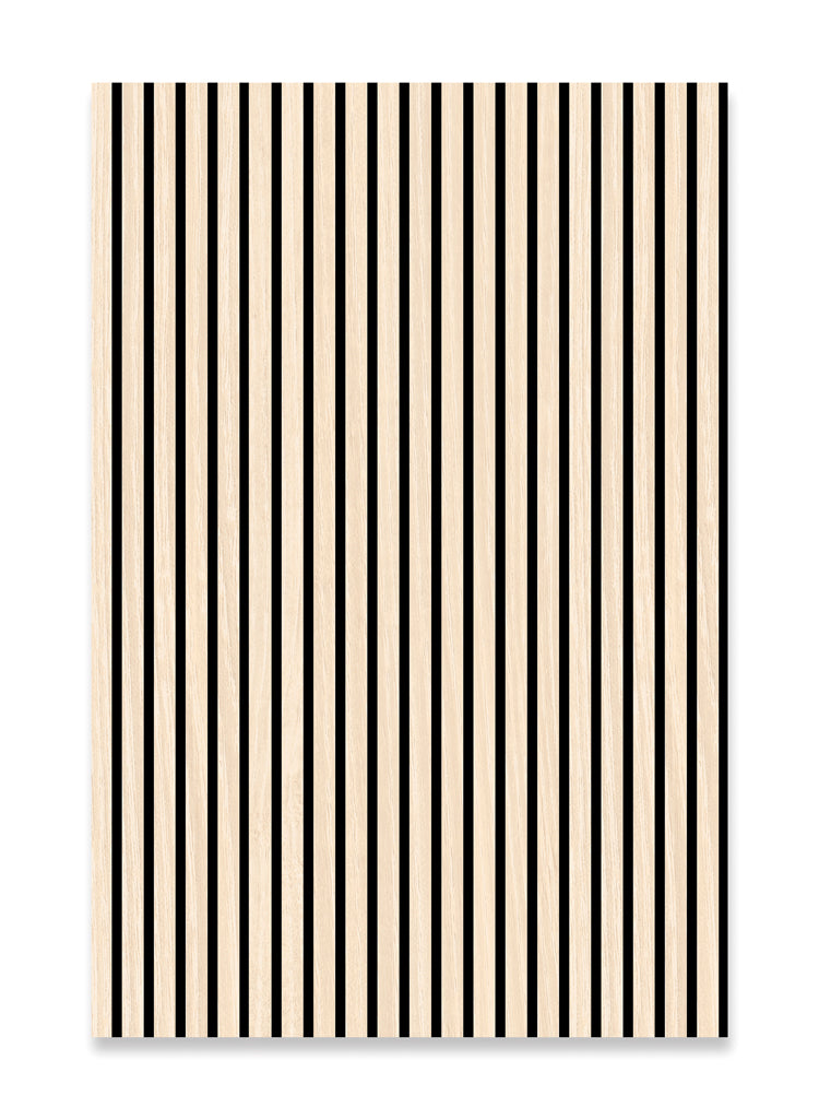 Akustikpaneel Eiche natur – furnierte MDF-Lamellen, 120,6 × 80 cm, 22 mm