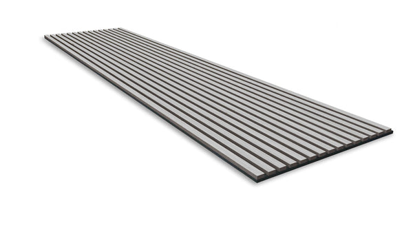 Akustikpaneel Eiche silber – furnierte MDF-Lamellen, 240 × 60 cm, 22 mm