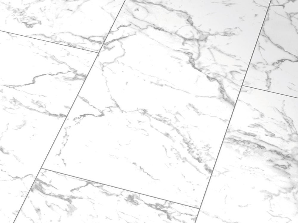 Hochglanz-Laminat Carrara Marmor – Fliesenoptik 81 × 40 cm, 8 mm