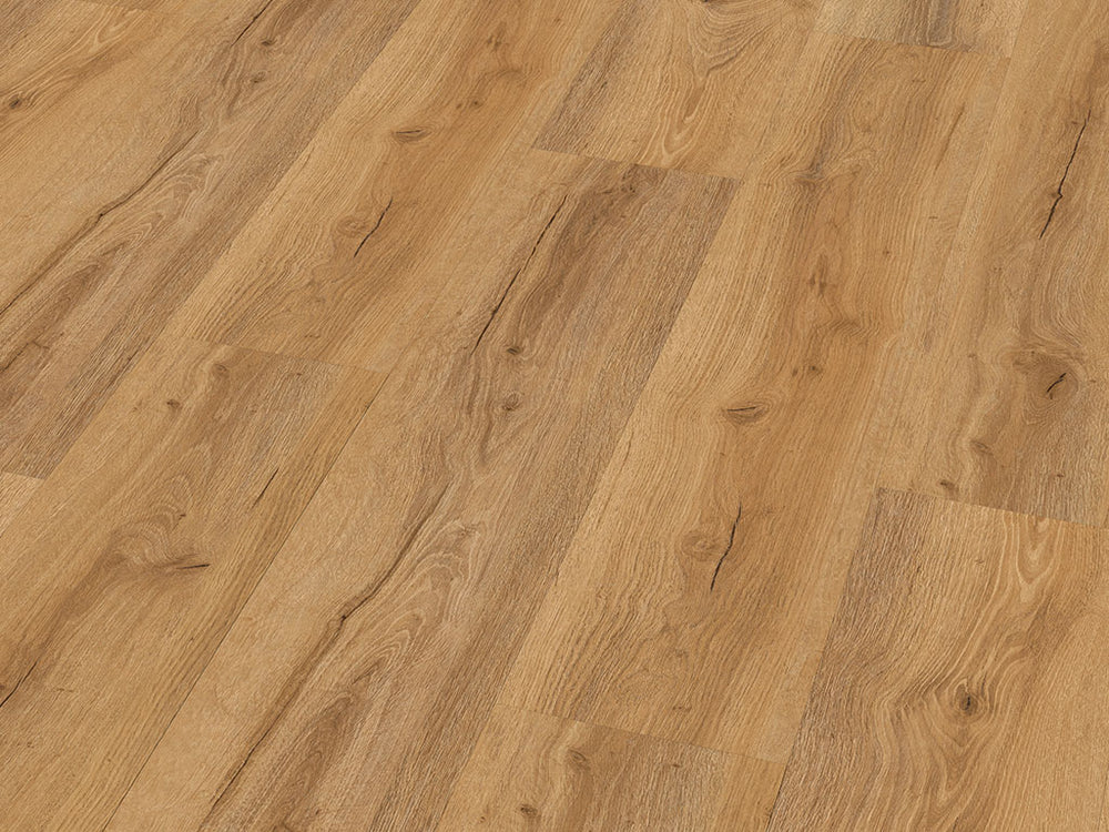 Klick-Vinyl Agullana Eiche – Breitdiele 5 mm mit Trittschall (Kork)