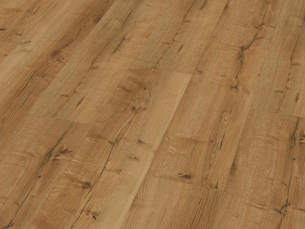 Klick-Vinyl Tarifa Eiche – Lang- & Breitdiele 5,5 mm mit Trittschall (Kork)