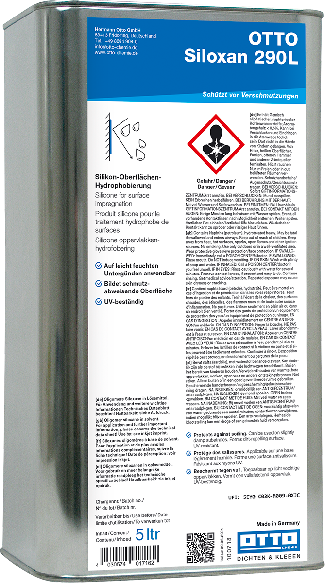 OTTO Siloxan 290L – Die Silikon-Oberflächen-Hydrophobierung