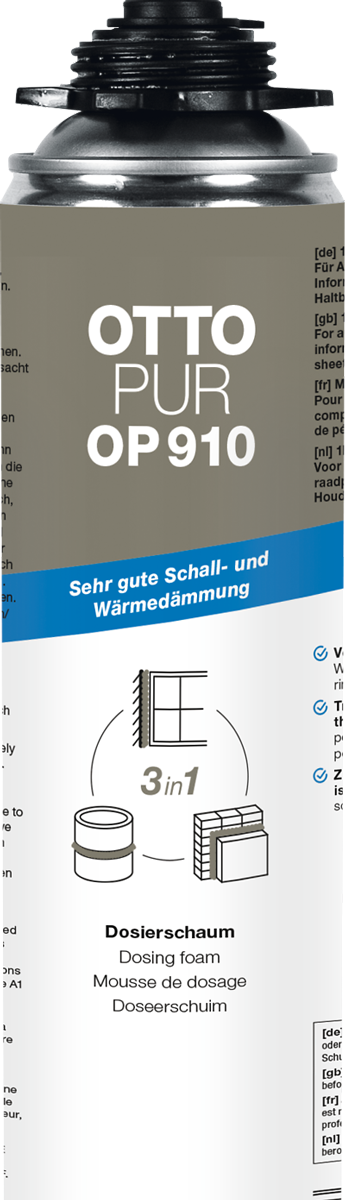 OTTOPUR OP 910 – Der 3in1 Dosierschaum mit sehr guter Schall- und Wärmedämmung