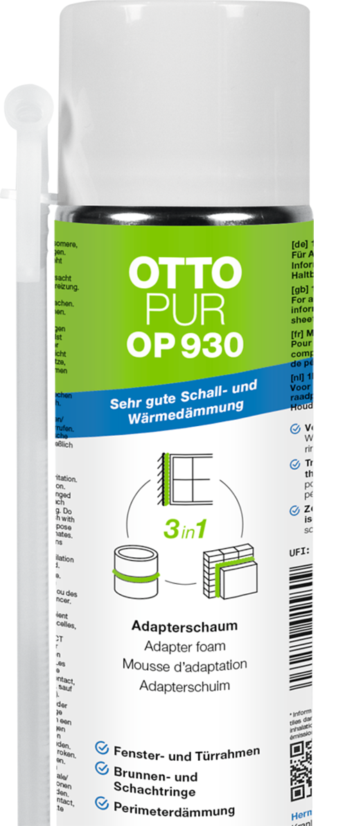 OTTOPUR OP 930 – Der 3in1 Adapterschaum mit sehr guter Schall- und Wärmedämmung
