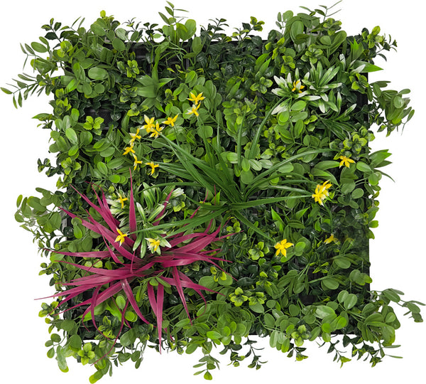 Pflanzen-Wandpaneel Pure Jungle Mixed Flora – modular, 52 × 52 cm