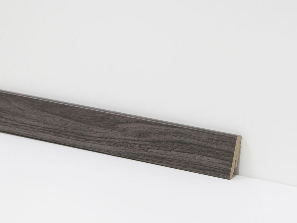 Sockelleiste 58 mm Holzoptik dunkelgrau – Dekor-Nr. 8027