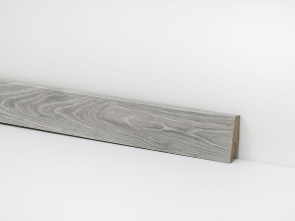 Sockelleiste 58 mm Holzoptik grau gemasert – Dekor-Nr. 8127