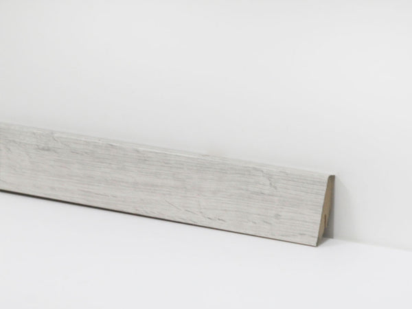 Sockelleiste 58 mm Holzoptik hellgrau – Dekor-Nr. 8088