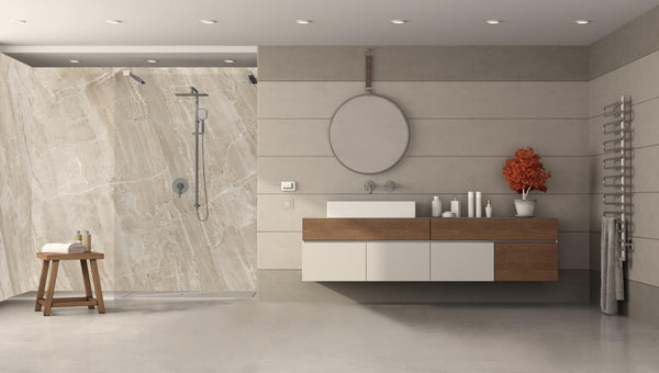 Wandplatte Sandstein Terra-Beige Supermatt – Großformat 305 × 112 cm, 8 mm