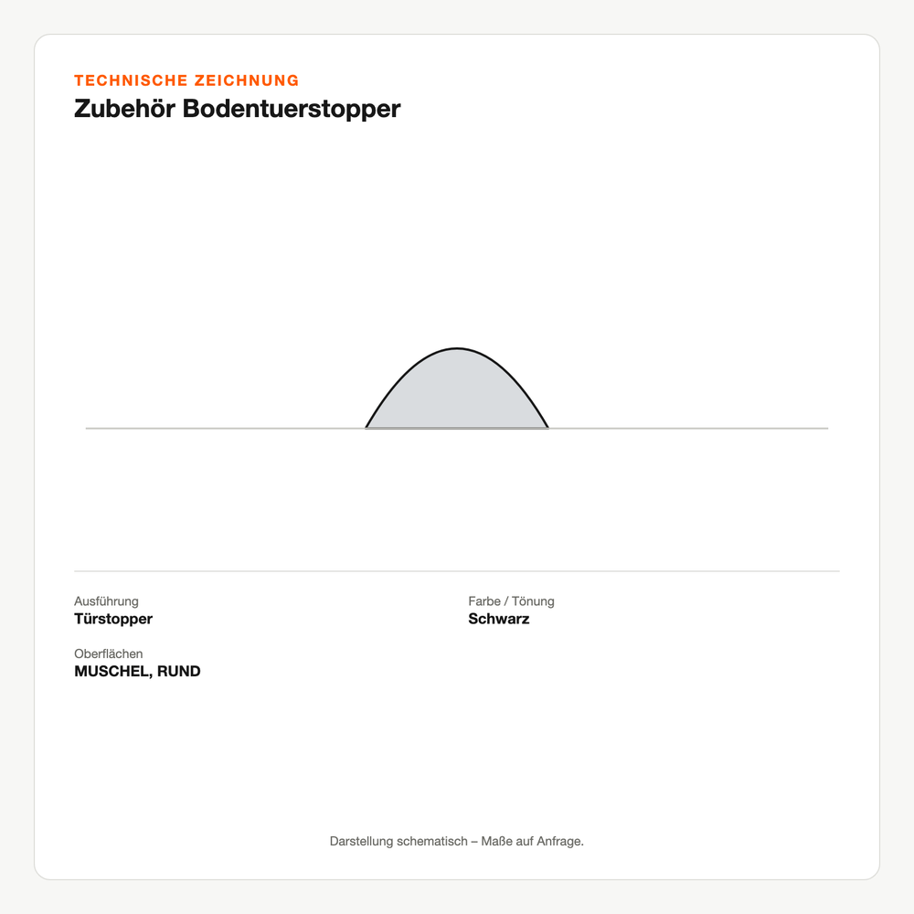 Technische Zeichnung: Zubehör Bodentuerstopper